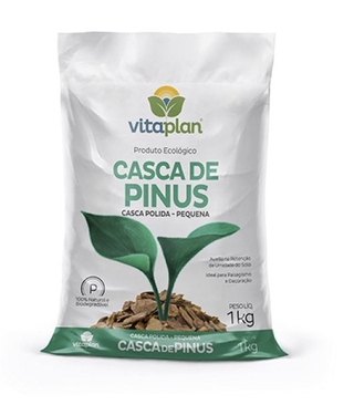 Casca de Pinus Pequena 1KG - Nutriplan