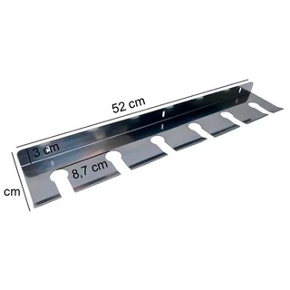 Suporte Porta 6 Taças Vinho Champanhe Cerveja De Parede Inox