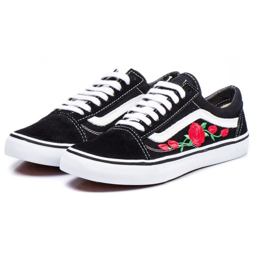 Vans con rosas on sale bordadas