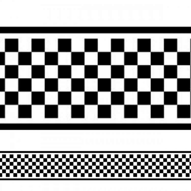 Faixa xadrez preto e branco png