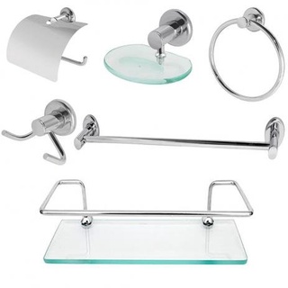 Kit De Acessorios Para Banheiro Com Porta Shampoo