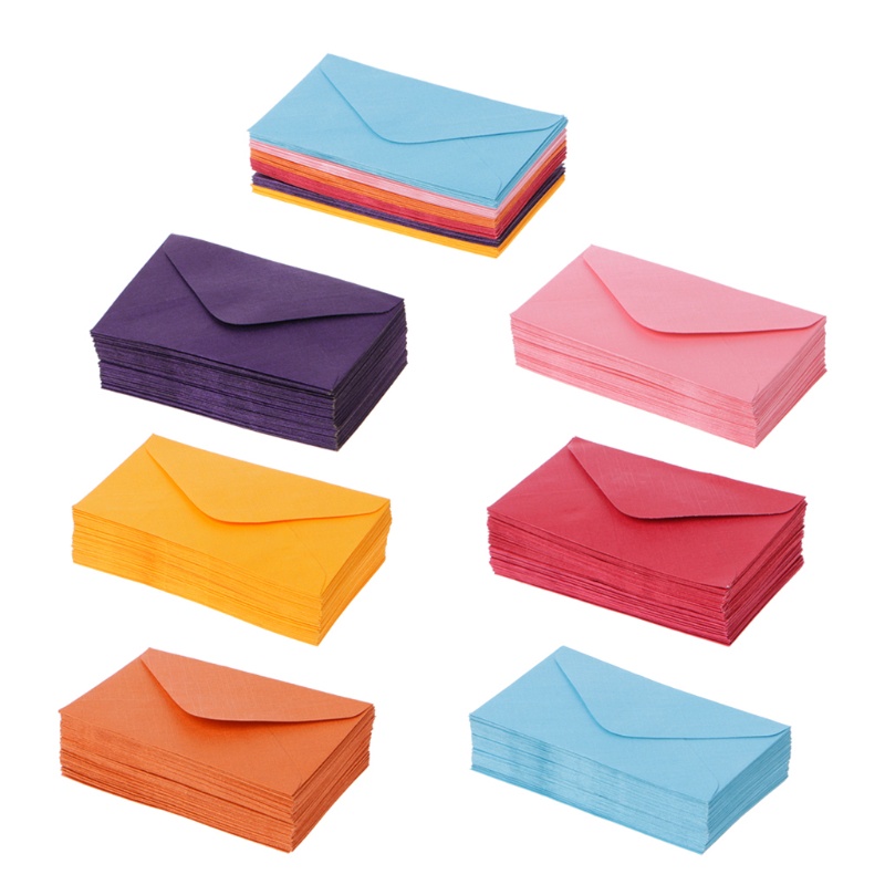 KIN Conjunto De 50 Folhas De Envelopes Coloridos Para Papéis A6 , Carta ...