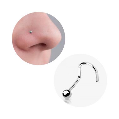 Piercing Nostril Bolinha para Nariz em Prata - Pratas da Dani - Pratas de  Lei e Acessórios