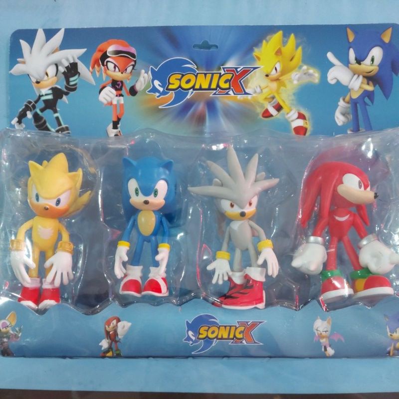 8 Bonecos do Sonic - Coleção do Jogo Sonic Generations - Coleção Bonecos  Sonic 