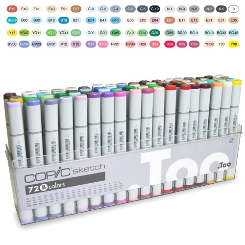 Estojo Box Copic Sketch Markers 72 Cores Set B | Shopee Brasil
