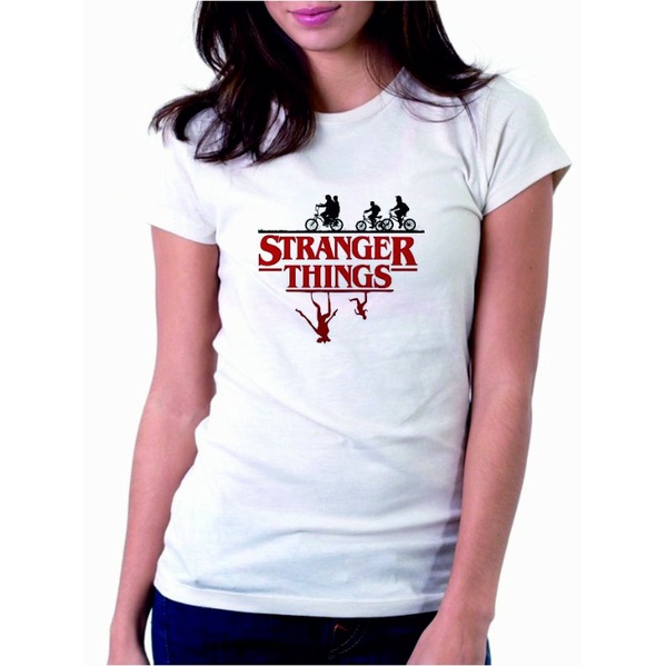 Camiseta Stranger Things Alfabeto- Baby Look Geek