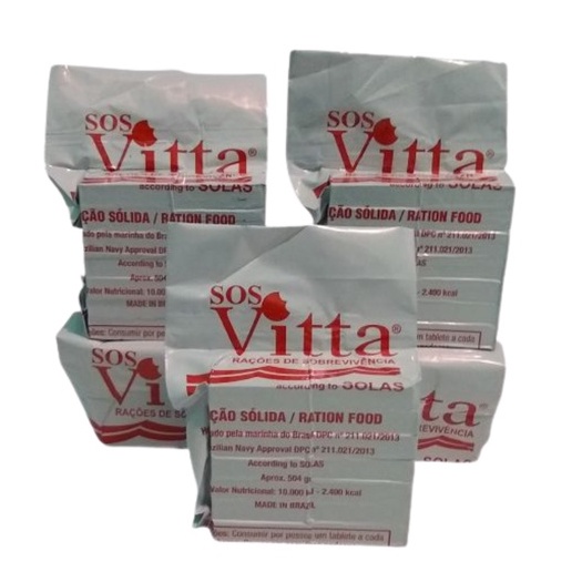 Kit 4 Ração de Sobrevivência e Emergência SOS Vitta Ração Humana