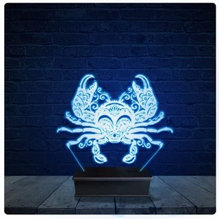 Luminária Led Acrilico Abajur - Caranguejo Siri