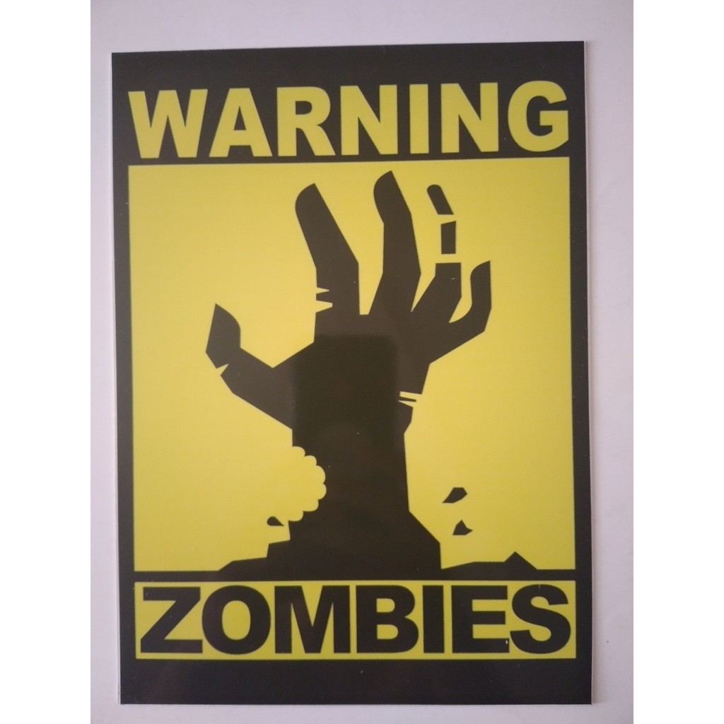 Placa PVC com adesivo vini lZombies | Shopee Brasil