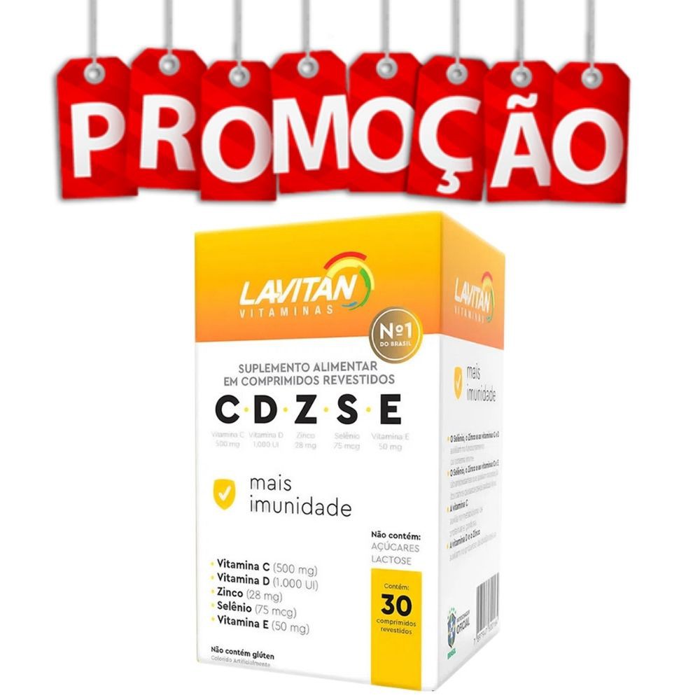 Lavitan Mais Imunidade Rico Em Vitaminas C 500mg D 1000ui Z 28mg S ...