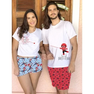 Kit Pijama Casal Homem Aranha