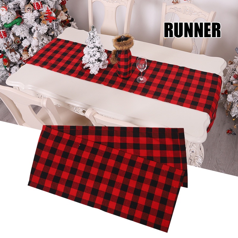 1 peça de decoração de toalha de mesa de festa xadrez de feliz natal,  plástico vermelho e verde xadrez capa de mesa de natal papel de parede para  suprimentos de festa de