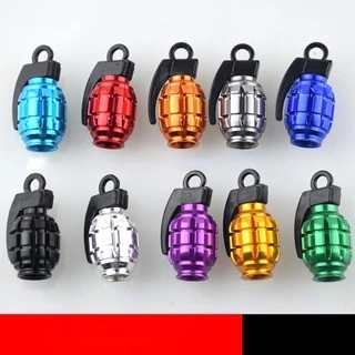 Tampão de válvula de pneu em formato de granada carro moto bicicleta em Oferta na Shopee