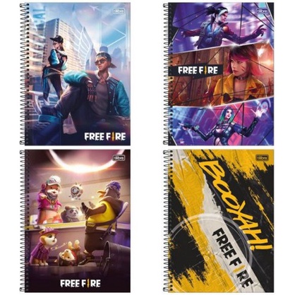 Caderno 1/4 Pequeno Espiral 80 Folhas Free Fire - Estampas Diversas -  Grafipel - Livraria, Papelaria e Presentes