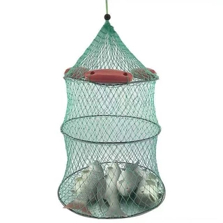 Samburá Flutuante Viveiro Peixe com boias Pesca 70cm Covo Grande