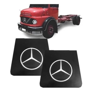 Par de Parabarro Lameiro Alto Relevo Mercedes Benz 40x38
