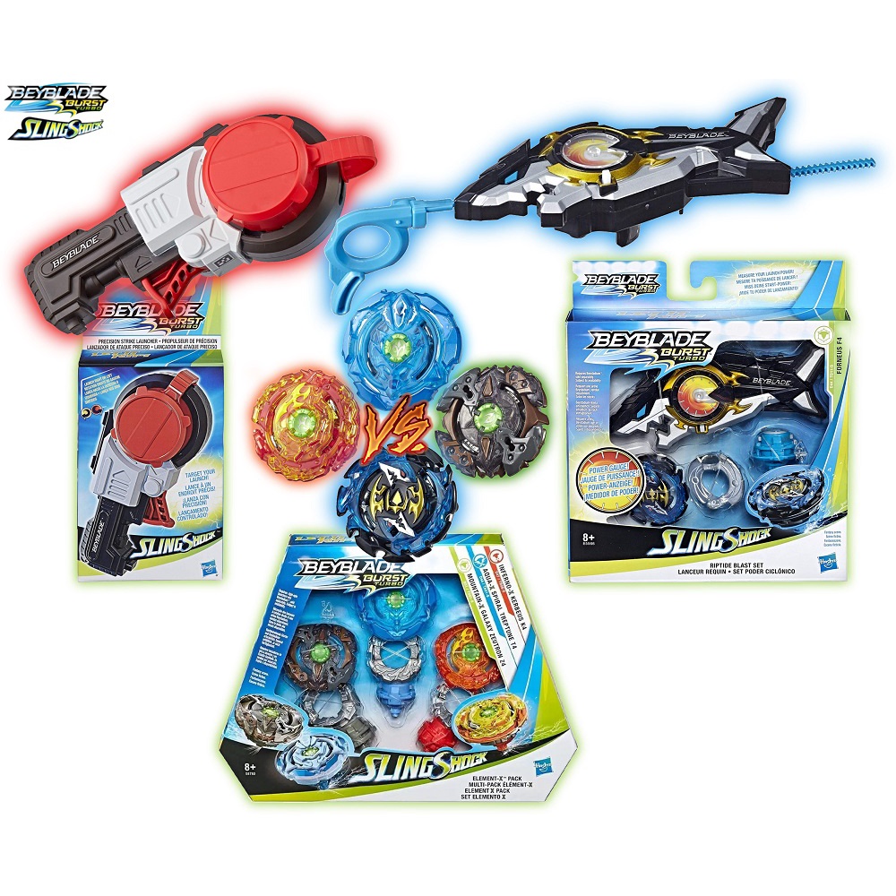 Beyblade Burst Lan ador Ataque Medidor de Potencia Kit Elemento X Hasbro