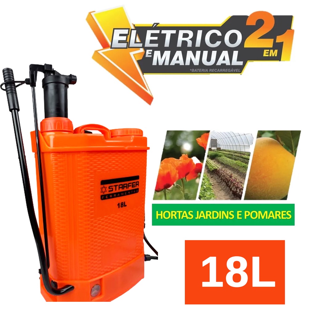 Pulverizador Costal a Bateria Guarany 18L