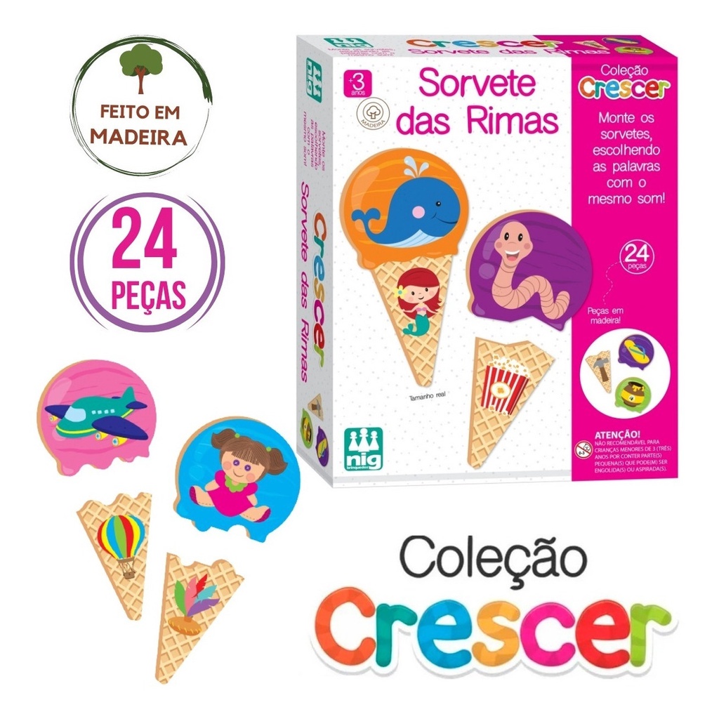 Jogo Educativo Sorvete das Cores