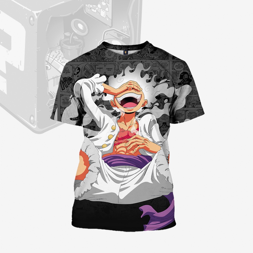 Camisa Camiseta Anime One Piece Luffy Gear 5 Modo Nika Nova Transformaçao Personagem