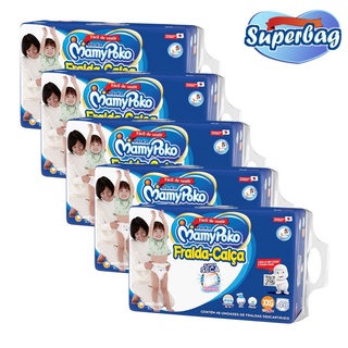 Kit 05 Super BAG FRALDA CALÇA Descartável Mamypoko - XXG - c/ 240 Unidades - Tecnologia Japonesa