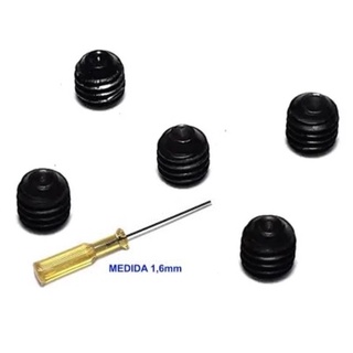 5 Parafusos Da Agulha Allen Bitola Maquina Overlock + Chave