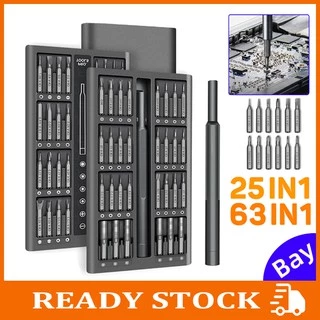 Conjunto de chave de fenda de precisão 63 em 1 Conjunto de chave de fenda de gadget Chave de fenda magnética desmontável Hex Phillips Torx Head Bits Kit de ferramentas de reparo para telefone, laptop, relógio, reparos de câmera