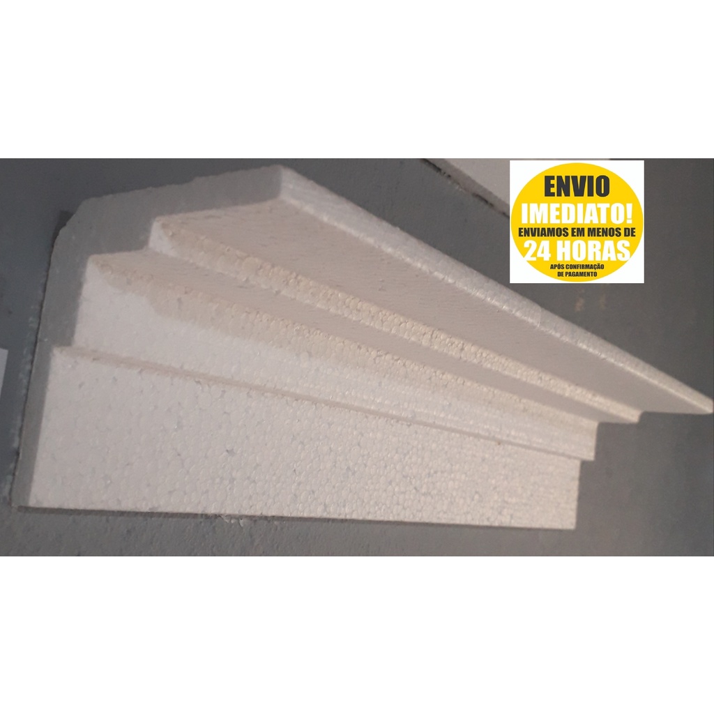 Moldura Roda Teto Sanca Isopor kit 10 metros #23 - Escorrega o Preço