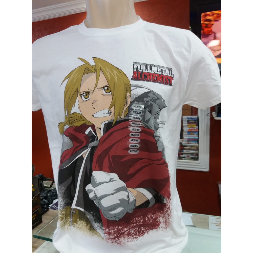 Camisetas anime em silk screen estampa Fullmetal Alchemist - Camisetas  anime 30.1 penteada e reforçada, 100% algodão estampa no tamanho Gigante!