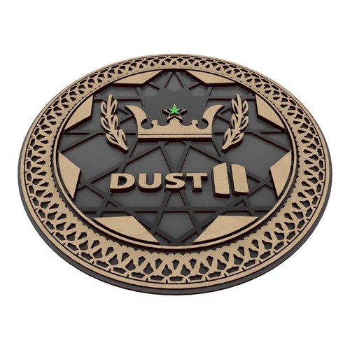 Quadro CS Placa Em Relevo Csgo Dust 2 Counter Strike Decoração Gamer