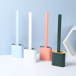 Escova Sanitária Quadrada Banheiro Parede Silicone suporte privada Limpeza