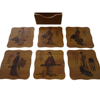 Jogo de Porta-Copos Japones Bambu com 6 peças – Chop Drink Whisky Vinho –  Kanji Presentes