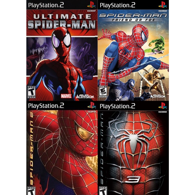 Coleção de Jogos Homem Aranha Ps2 - Play 2 - Escorrega o Preço