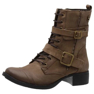 Botas Coturnos Cano Médio Orvieto Stefanello Couro Caqui