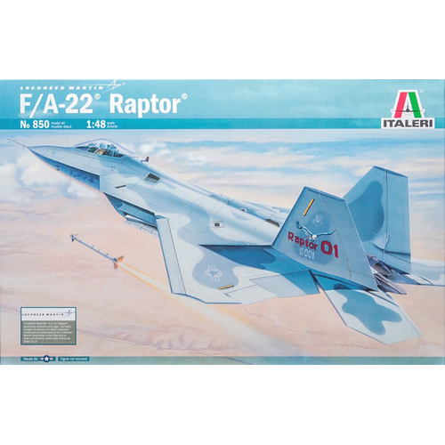 Miniatura Avião F/a F-22 Raptor 1/48 Kit Italeri Plastimodelismo - Giga Kits