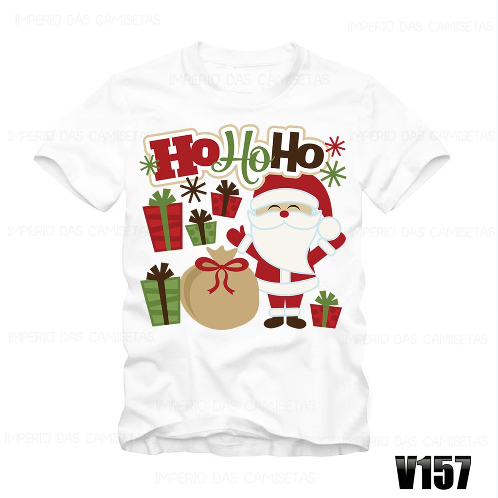 Camiseta Infantil Natal Ho Ho Ho