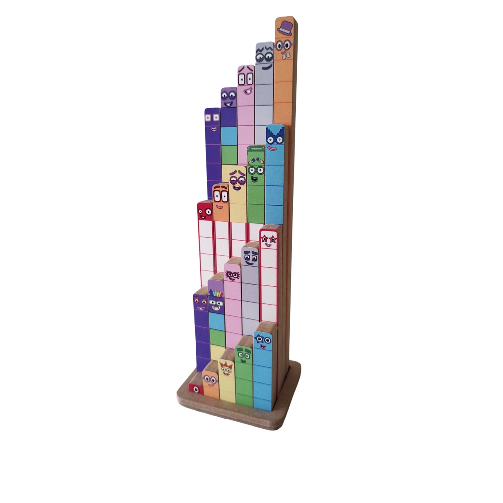 Numberblocks blocos de madeira em escala ensina contar de 1 à 20 Number ...