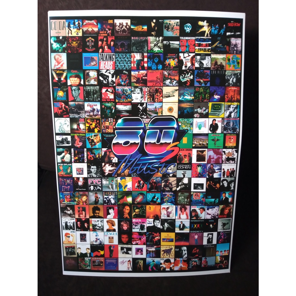 poster cartaz musica anos 80 pop rock The Cure Van Halen Duran Smiths ...