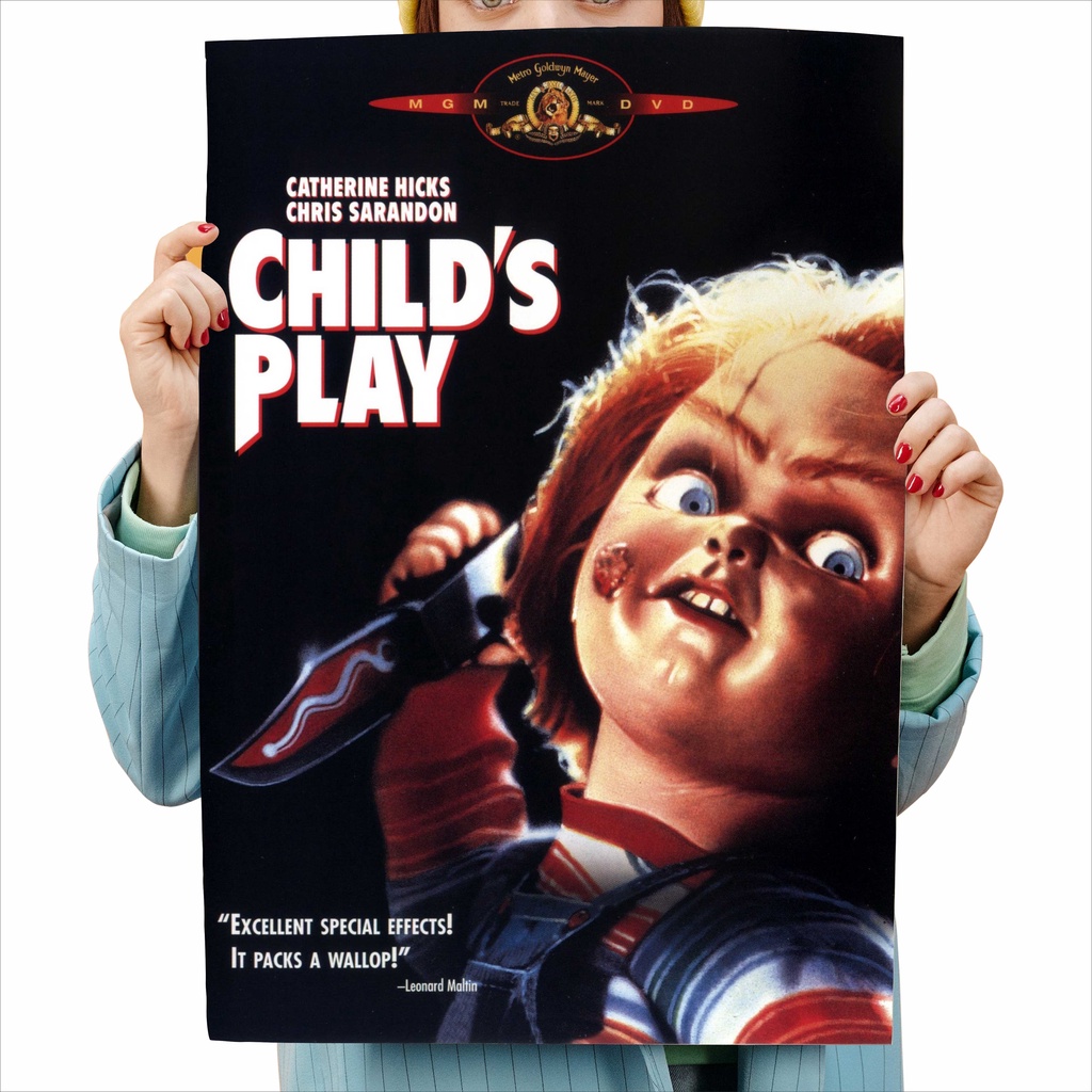 Quadro Decorativo Poster Chucky O Boneco Assasino filme Emoldurado 30x42cm  no Shoptime