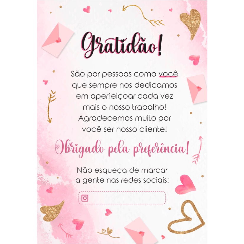 50 Cartão de Agradecimento ao cliente - Tag - Obrigado pela compra ...