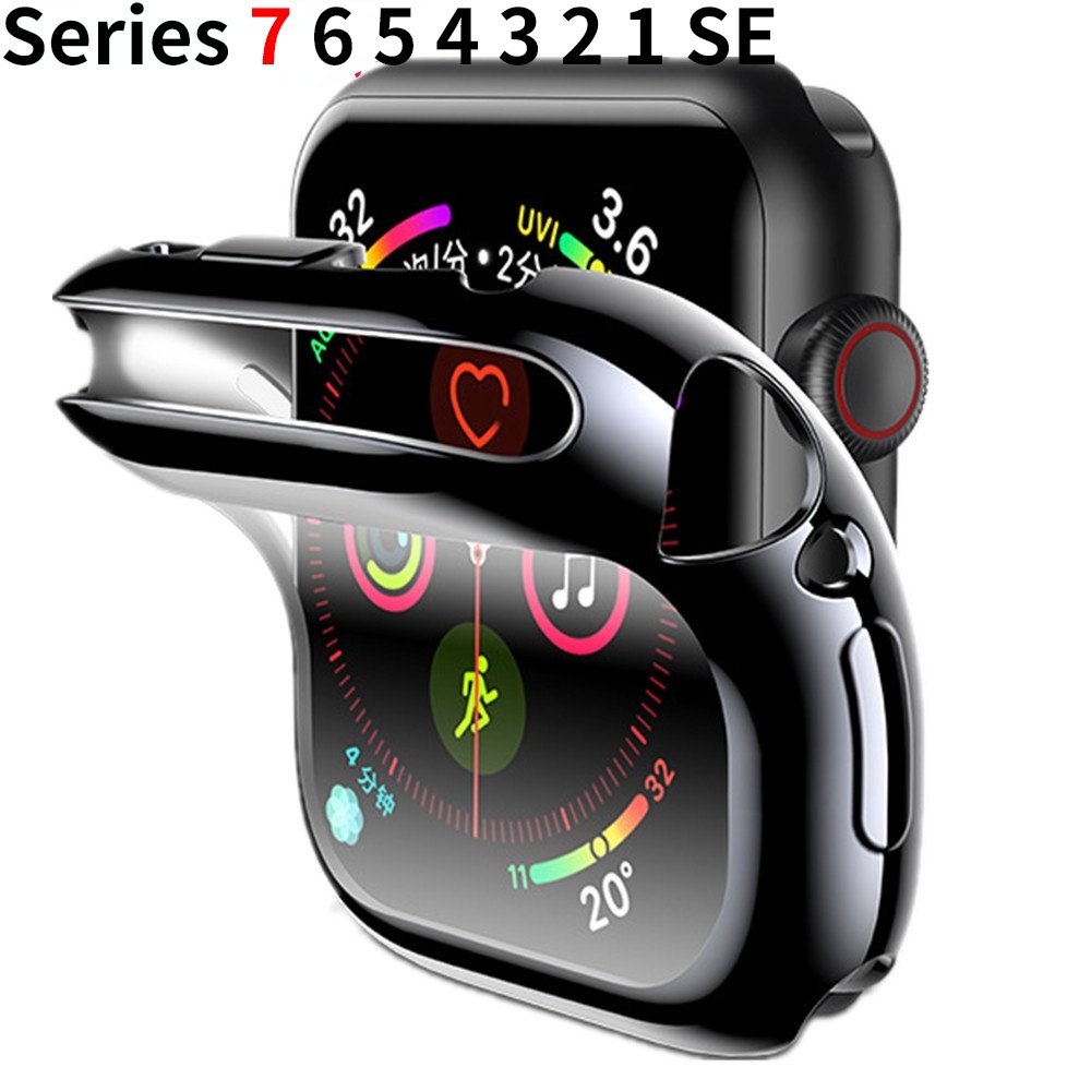 Capa Protetora De silicone Para Apple Watch 45/44/42/41/40/38mm iwatch 7 6 se 5 4 3 T500
