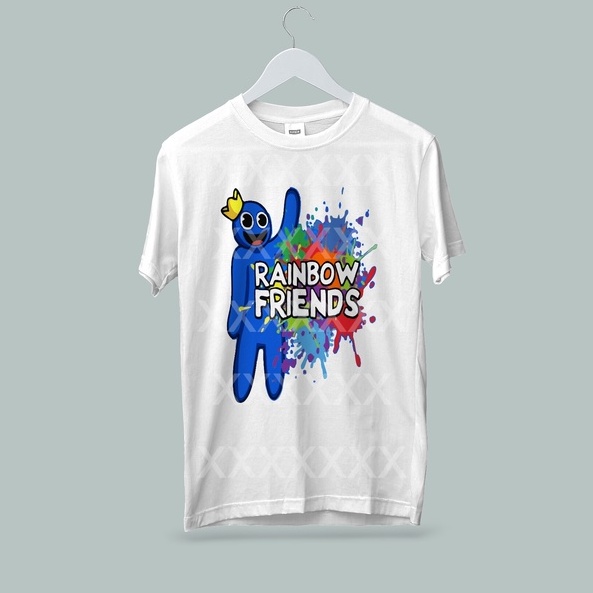 Camisa Camiseta Azul Babão Rainbow Friends Game Fofinho