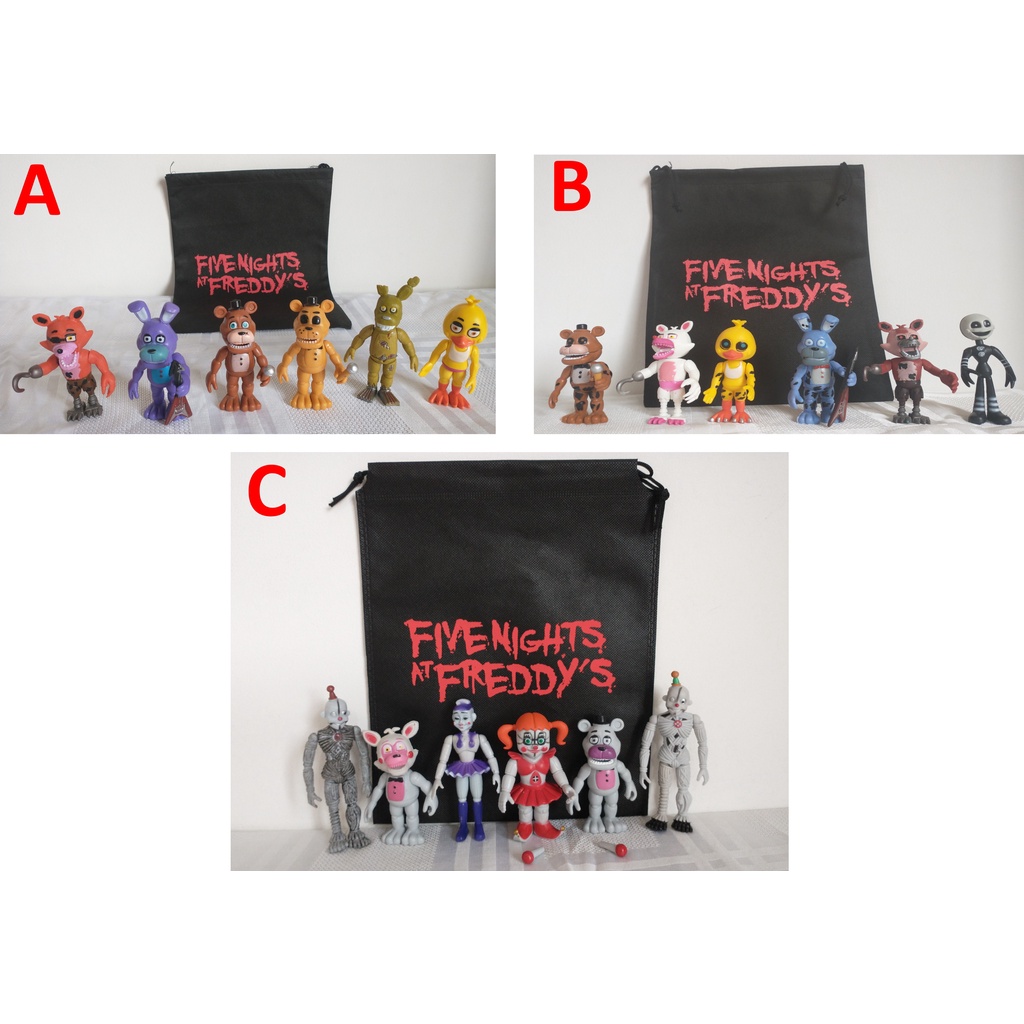 Cinco Noites No Freddy's Fnaf World - Kit Com 6 Personagens