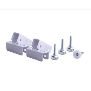 Sapata Niveladora 1/4 Com Chapa U Branca 18mm PARA MOVEIS 04 Unidades
