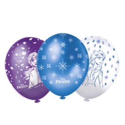 Pequeno balão alumínio redondo Frozen 2™ 23 cm: Decoração