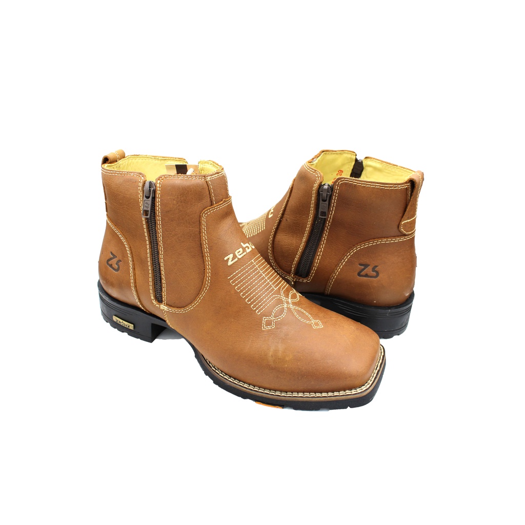 Botina Zebu Bico Quadrado Castor 57100 | Shopee Brasil