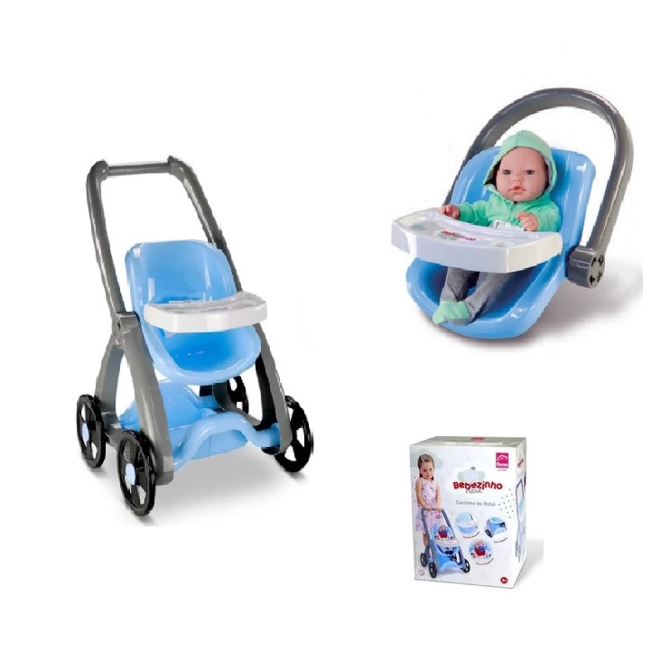 Kit Para Carrinho Bebê Escócia Azul