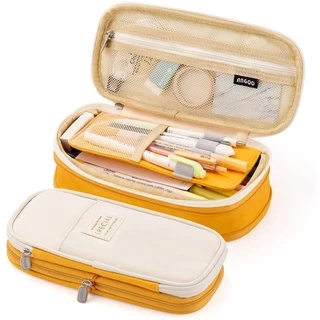 Saco De Lápis De Grande Capacidade De Alto Valor Caixa Dobrável De Armazenamento De Cosméticos kawaii Estilo Simples De Papelaria Para Estudantes Material Escolar De Escritório
