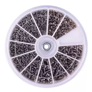 12 Tipos 600 Peças De Parafusos De Aço Inoxidável Kit De Sortimento De Porcas M1 M1.2 M1.4 M1.6