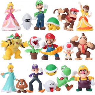 Bonecos Super Mario World Coleção Miniaturas Nintendo Dokey Kong Novos Personagens II em Oferta na Shopee